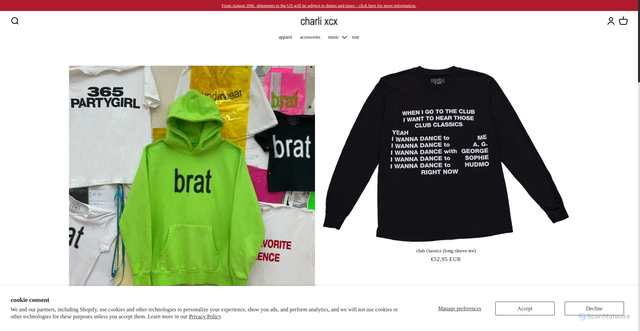 Security scan screenshot of https://store.charlixcx.com/?srsltid=AfmBOoobZ_K1jYYcx3WRhnvGcwmujBAZ-wbfhMlgUrfcaLD6BaYSAajn
