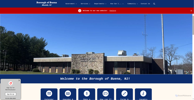Security scan screenshot of https://buenaboro.gov/
