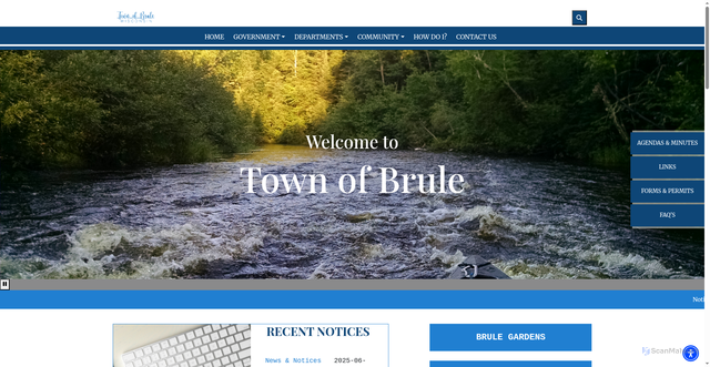 Security scan screenshot of https://brulewi.gov/