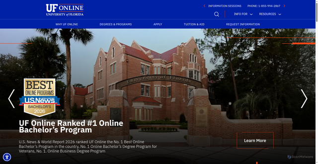 Security scan screenshot of https://ufonline.ufl.edu/