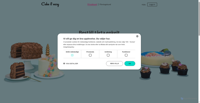 Security scan screenshot of https://cakeit.se