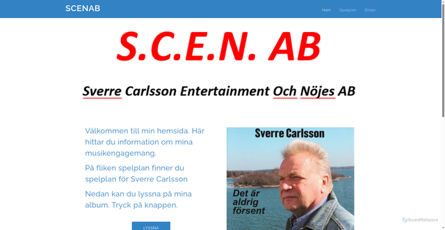 Security scan screenshot of https://scenab.se