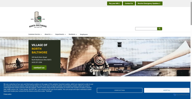 Security scan screenshot of https://www.northbaltimore.gov/