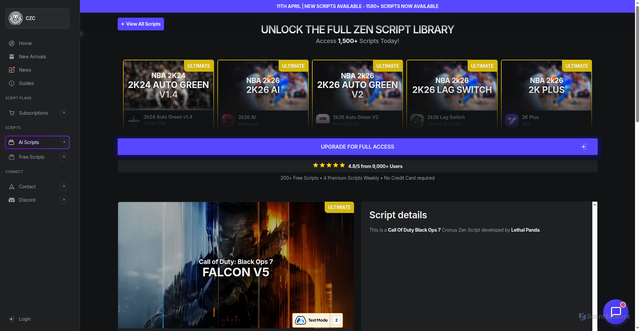 Security scan screenshot of https://cronuszencentral.com/library/lethal-panda-falcon-v5