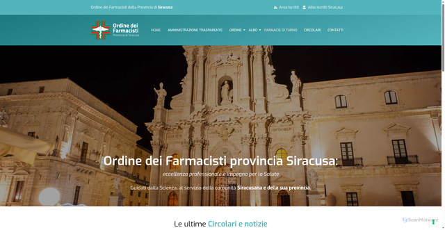 Security scan screenshot of https://www.ordinefarmacistisr.it
