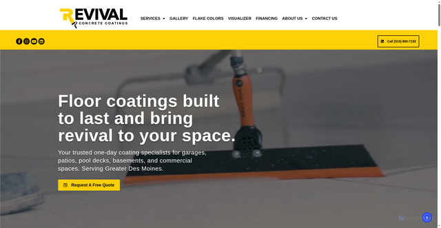 Security scan screenshot of https://revival-coatings.com/