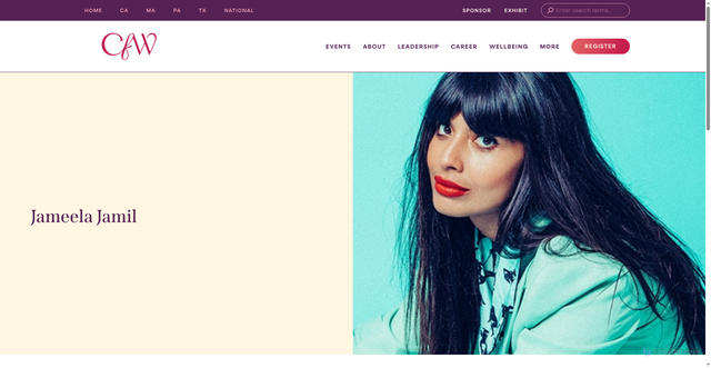 Security scan screenshot of https://www.conferencesforwomen.org/speakers/jameela-jamil/