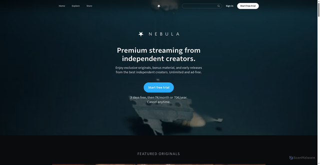 Security scan screenshot of https://nebula.tv