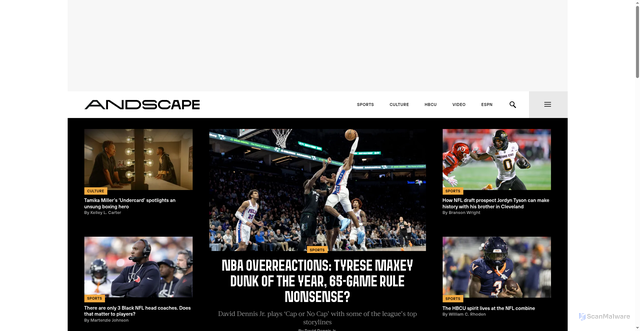 Security scan screenshot of https://andscape.com