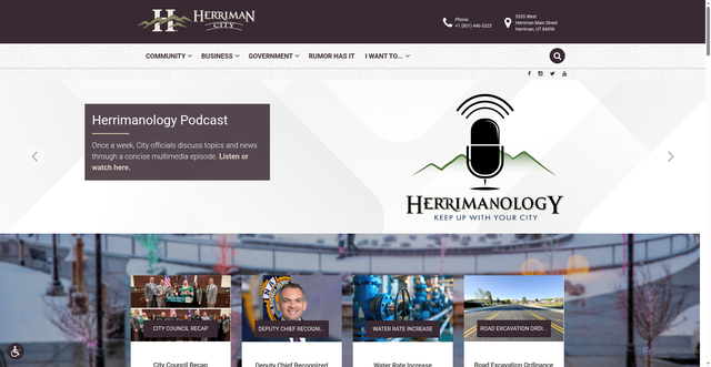 Security scan screenshot of https://www.herriman.gov/