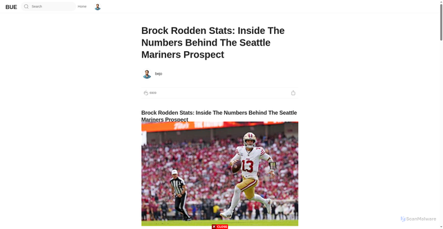 Security scan screenshot of https://aicompetition.bue.edu.eg/brock-rodden-stats-2rjw.html