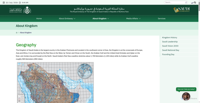 Security scan screenshot of https://bf.saudiembassy.sa/en/AboutKSA/Pages/default.aspx