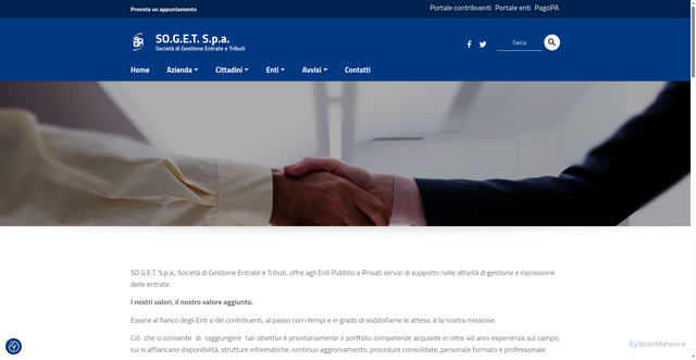 Security scan screenshot of https://www.sogetspa.it