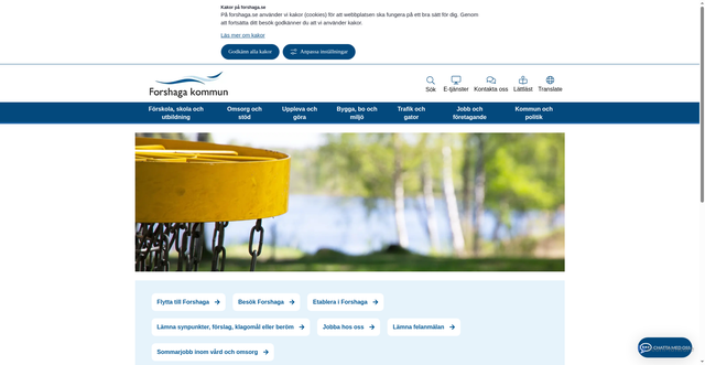 Security scan screenshot of http://www.forshaga.se