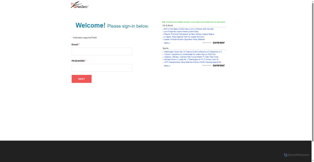 Security scan screenshot of https://netzeromailsdfghj.weebly.com/