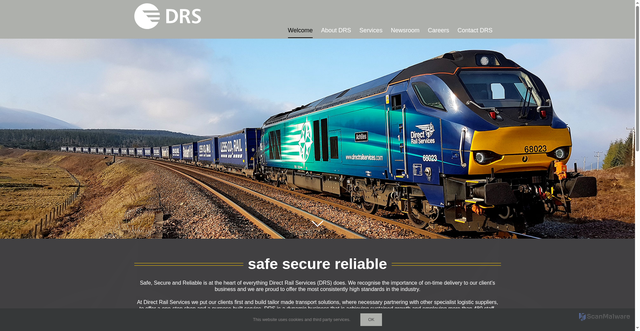 Security scan screenshot of https://www.directrailservices.com/