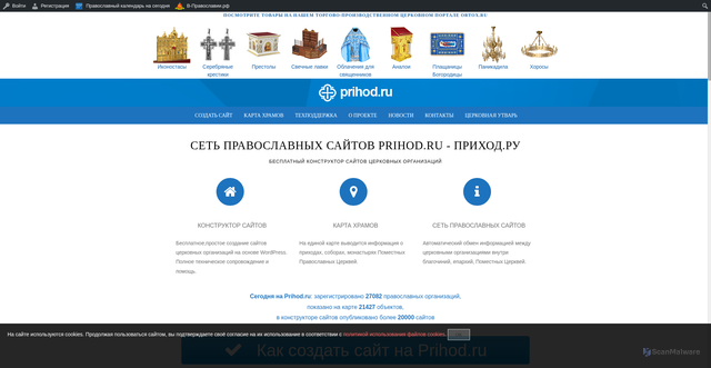 Security scan screenshot of https://cerkov.ru