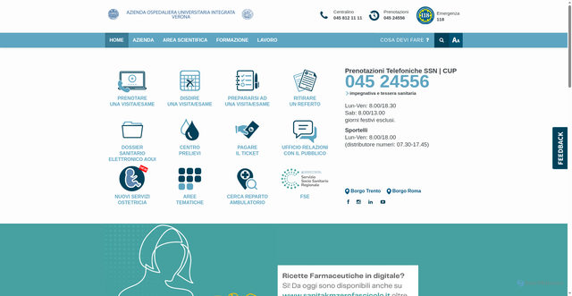 Security scan screenshot of https://www.aovr.veneto.it/