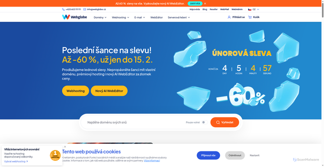Security scan screenshot of https://savana.cz
