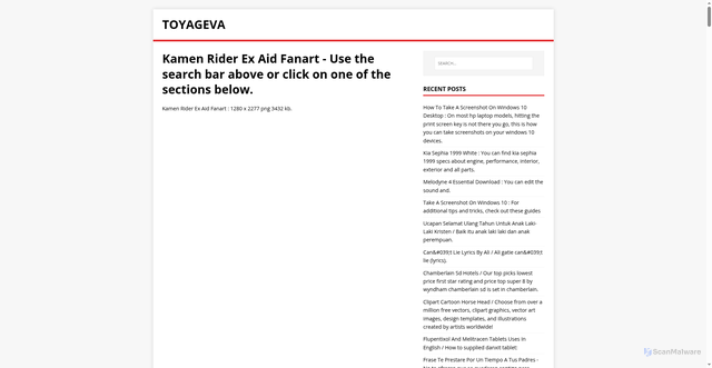 Security scan screenshot of https://avegayot.pages.dev/posts/kamen-rider-ex-aid-fanart/