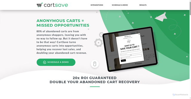 Security scan screenshot of https://cartsave.io