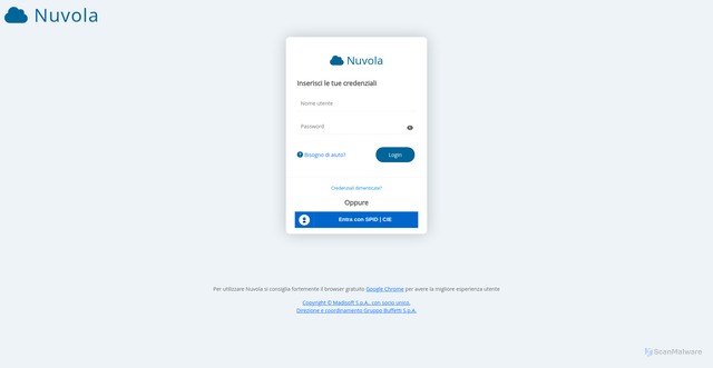 Security scan screenshot of https://nuvola.madisoft.it