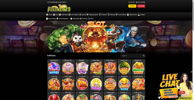 Security scan screenshot of https://apksuper-pisang123.com/desktop/game/slot/fatpanda