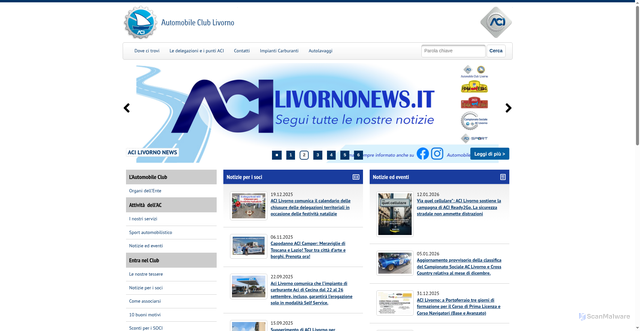 Security scan screenshot of https://livorno.aci.it