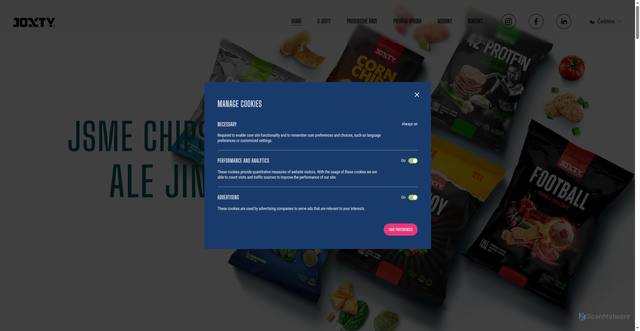 Security scan screenshot of https://joxty.se