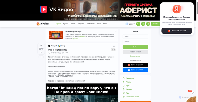Security scan screenshot of https://d.pikabu.ru