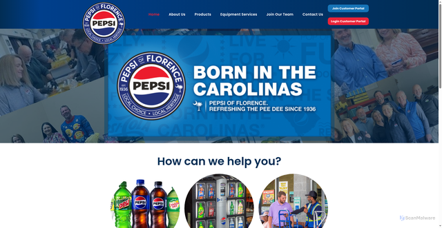 Security scan screenshot of https://pepsi-florence.com/