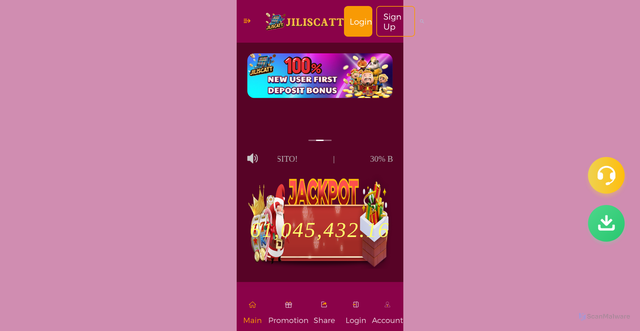 Security scan screenshot of http://jiliscatt.vip/