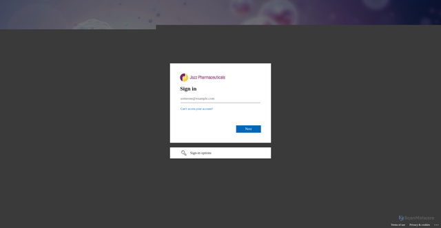 Security scan screenshot of https://jazzpharma-my.sharepoint.com