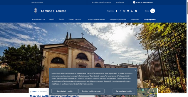 Security scan screenshot of https://www.comune.cabiate.co.it/
