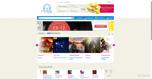 Security scan screenshot of https://mp3va.com