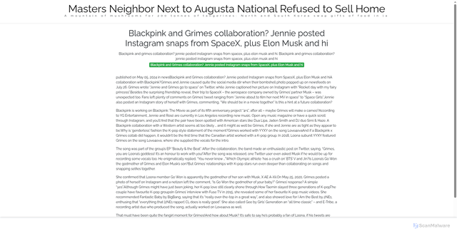 Security scan screenshot of https://jigglebabeblog-p5409zc5kc.edgeone.app/20351-blackpink-and-grimes-collaboration-jennie-posted-instagram-snaps-from-spacex-plus-elon-musk-and-hi.html