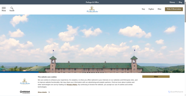 Security scan screenshot of https://www.thehotelhershey.com/