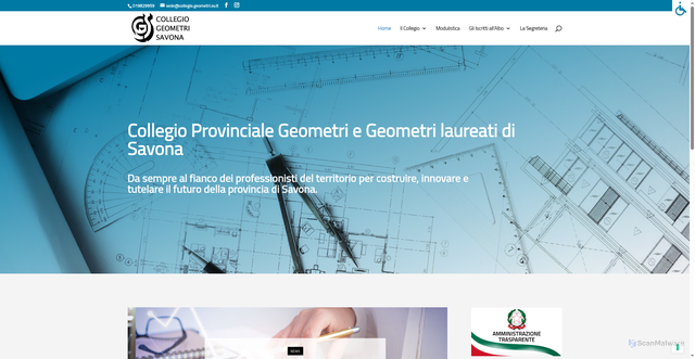 Security scan screenshot of https://collegio.geometri.sv.it/