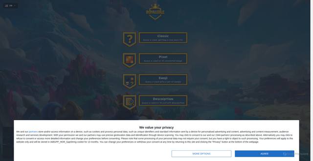 Security scan screenshot of https://royaledle.com/