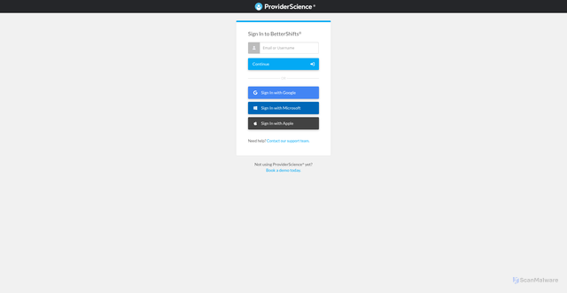 Security scan screenshot of https://portal.providerscience.com