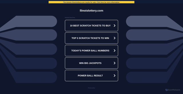 Security scan screenshot of https://ww5.llinoislottery.com/