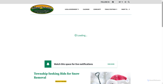 Security scan screenshot of https://www.conwaymi.gov/