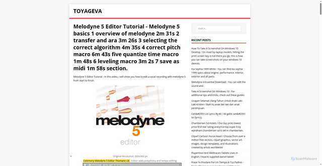 Security scan screenshot of https://avegayot.pages.dev/posts/melodyne-5-editor-tutorial
