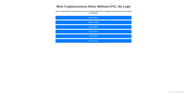 Security scan screenshot of https://mixers.to/