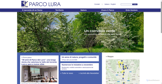 Security scan screenshot of https://www.parcolura.it/