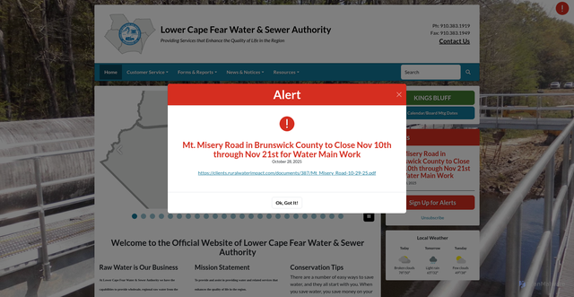 Security scan screenshot of https://lcfwasa.org/