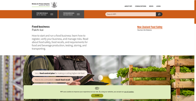 Security scan screenshot of https://www.mpi.govt.nz/food-business