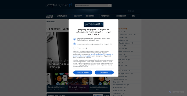 Security scan screenshot of https://programy.net.pl