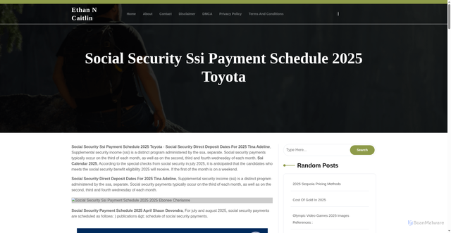 Security scan screenshot of https://ethanncaitlin.pages.dev/vspsr-social-security-ssi-payment-schedule-2025-toyota-iwlom/