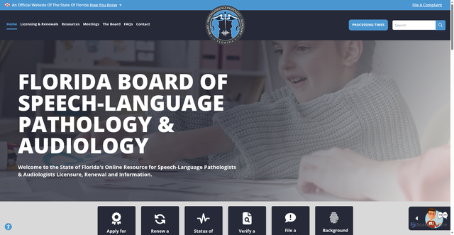 Security scan screenshot of https://floridasspeechaudiology.gov/